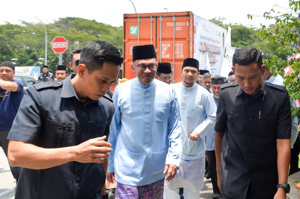 Prime Minister Datuk Seri Anwar Ibrahim today hinted that the Domestic Trade and Cost of Living portfolio in the Cabinet will be filled as soon as possible. — Picture by Miera Zulyana