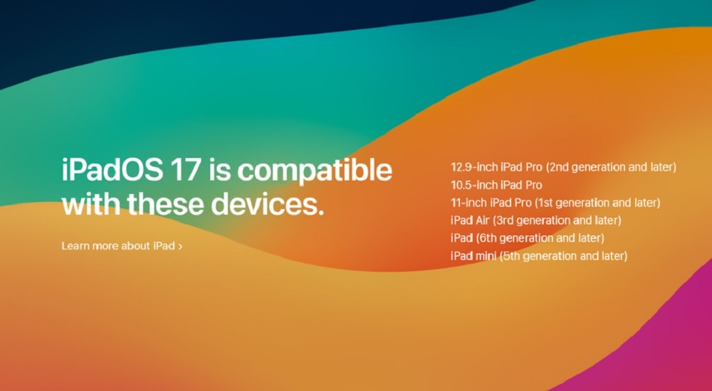 Three previous iPadOS 16 models including the iPad 5th generation, iPad Pro 9.7-inch, and iPad Pro 12.9-inch 1st generation are not able to support the new iPadOS 17. — SoyaCincau pic 