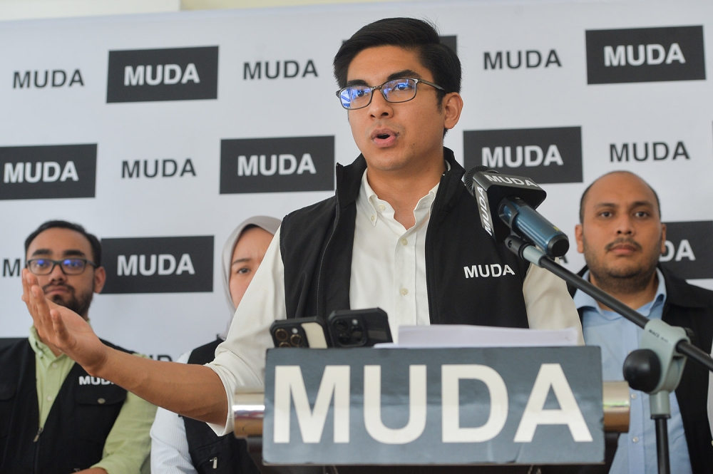 Muda president Syed Saddiq Syed Abdul Rahman says the AG would be made a scapegoat if more court cases are dismissed. — Picture by Miera Zulyana