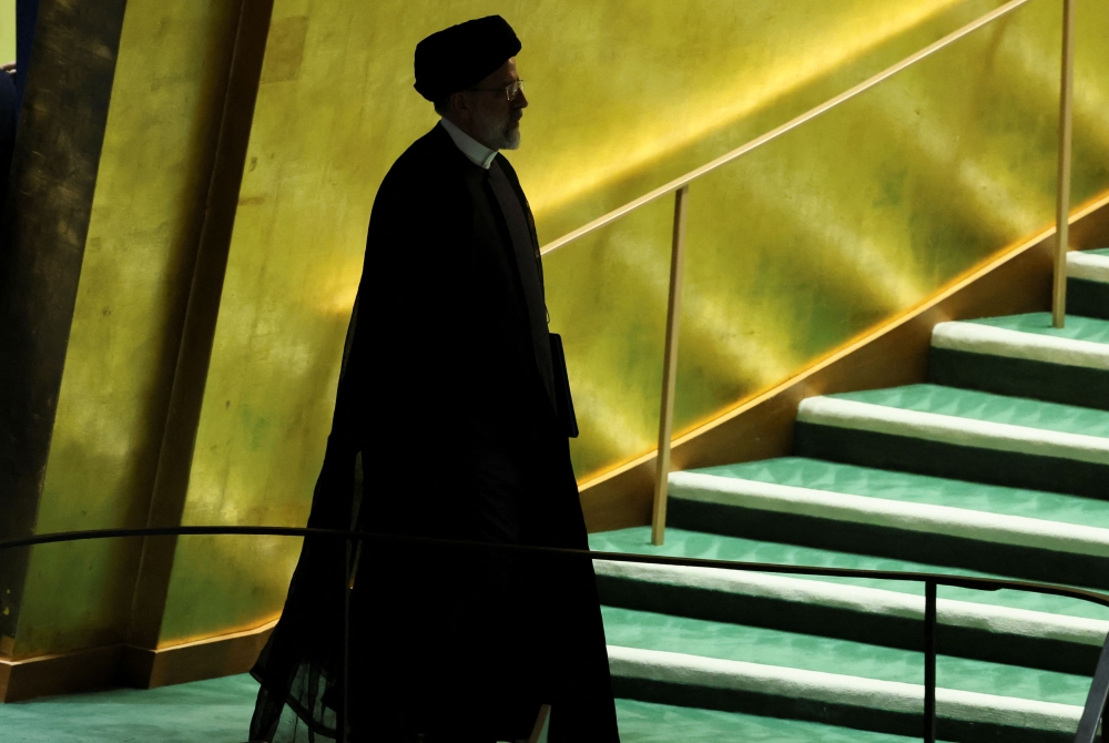 Iranian President Ebrahim Raisi at the UN General Assembly in New York. — Reuters pic