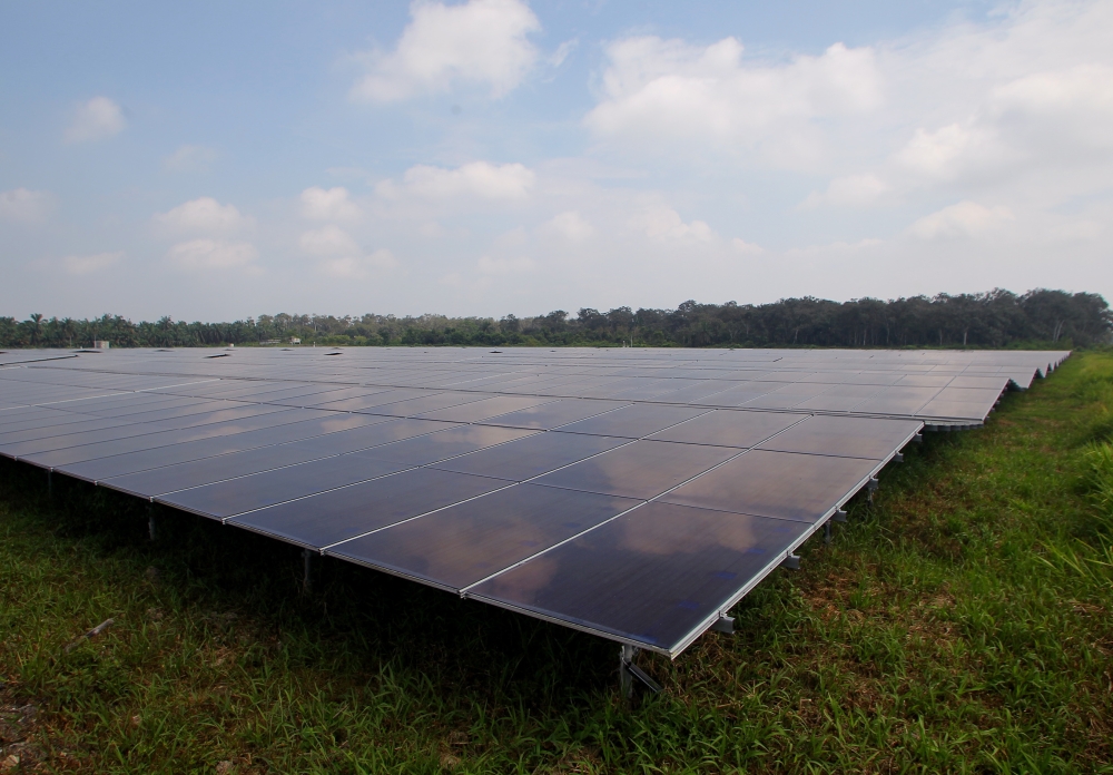 A general view of the 10.95 megawatt large-scale solar photovoltaic plant in Kerian, Perak August 23, 2023. — Bernama pic
