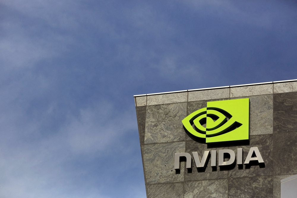 The logo of technology company Nvidia is seen at its headquarters in Santa Clara, California February 11, 2015. — Reuters pic