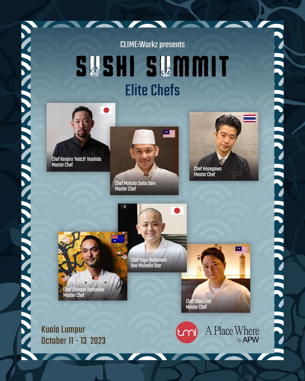 Six omakase chefs from Osaka, Tokyo, Bangkok and KL will unite to present Japanese culinary excellence over three days. — Picture courtesy of CLIME:Workz
