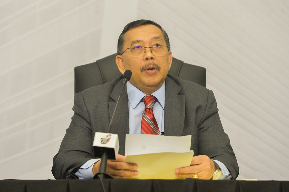 EC chairman Tan Sri Abdul Ghani Salleh says all campaign methods and materials are allowed as long as they do not promote ill will, dissatisfaction, hostility or racial elements and do not touch on sensitive issues, including the 3Rs ― race, religion and the royal institution. ― Picture by Miera Zulyana