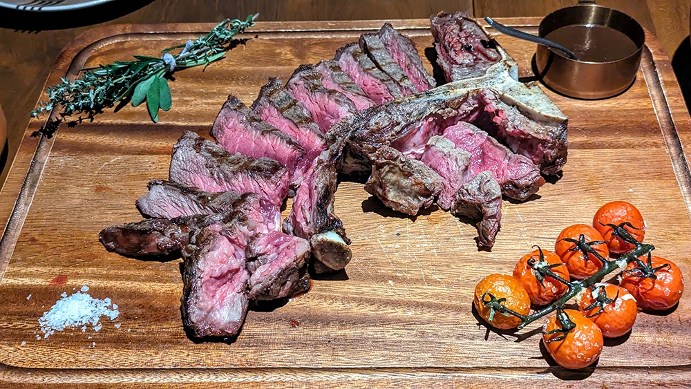 The Chianina T-bone steak at Florentine La Bisteccheria. – Pictures by Ethan Lau