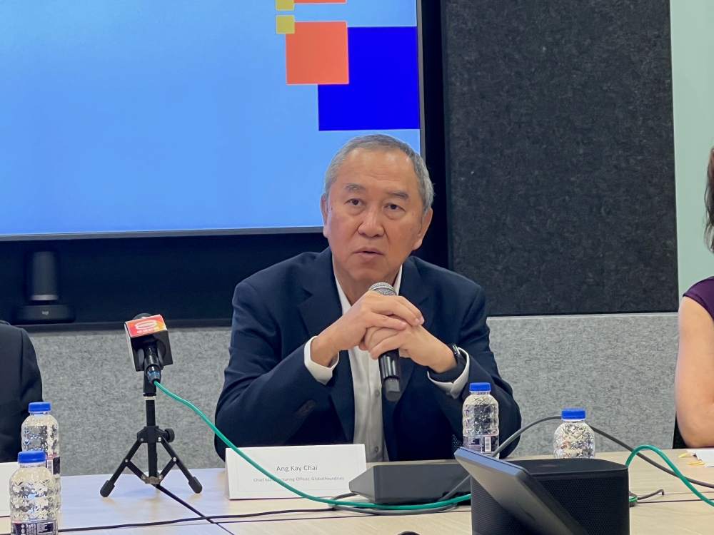 GlobalFoundries chief manufacturing officer Ang Kay Chai said the FCT will be a global hub that will remotely run GlobalFoundries’ manufacturing sites in Singapore, the United States and Europe. — Picture by Opalyn Mok