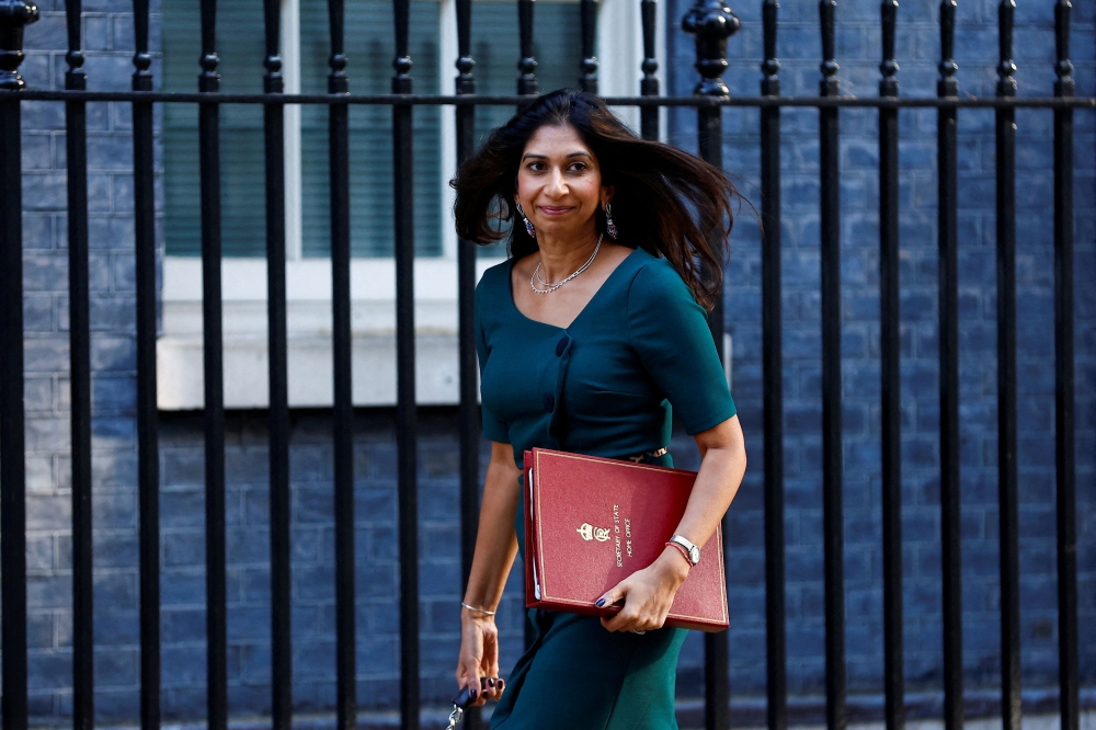 British Home Secretary Suella Braverman will call for changes to the United Nations 1951 refugee convention - the legal foundation for the protection of refugees worldwide - ratified by Britain and about 150 other countries. — Reuters pic