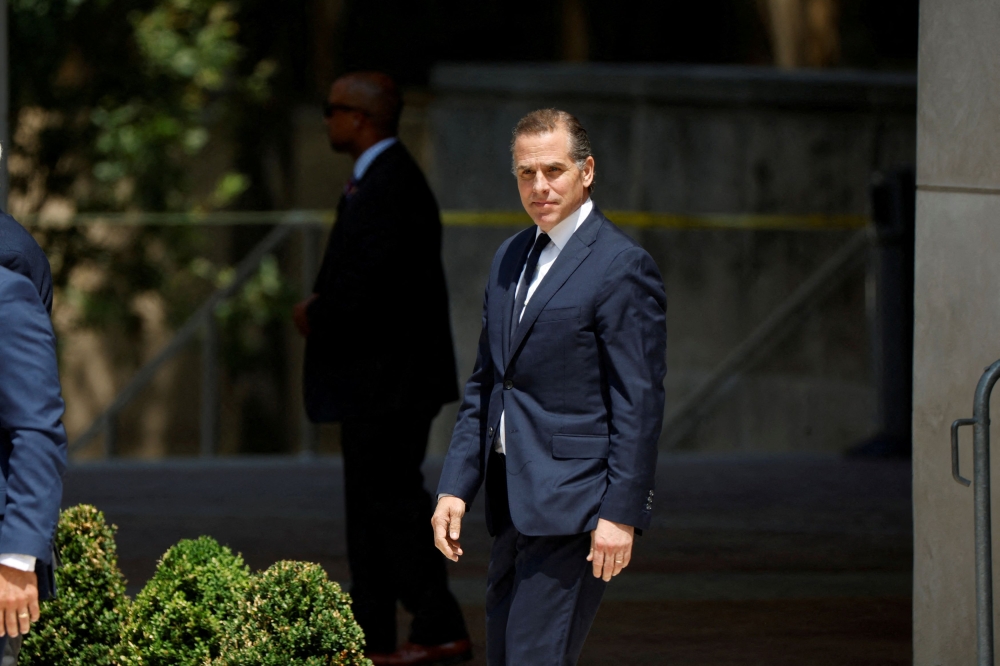 Hunter Biden accused Giuliani, who has served as a personal lawyer for former President Donald Trump, and Costello of being responsible for the 'total annihilation' of his digital privacy. — Reuters pic
