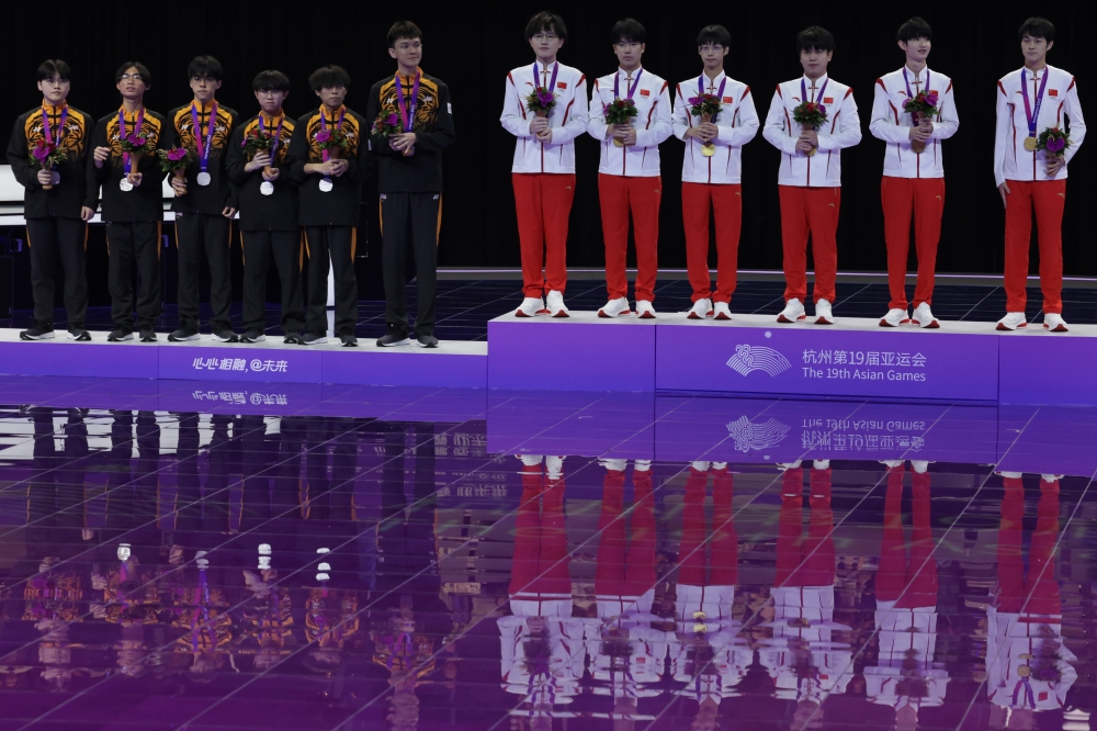 The national esports team secured a silver medal after competing against the Chinese team in the final round of Arena of Valor during the Hangzhou 2022 Asian Games at the Hangzhou Esports Centre, China, September 26, 2023. — Bernama pic 
