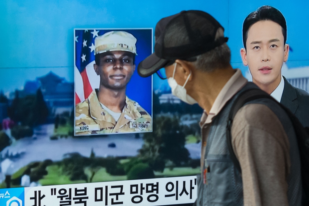 US soldier Travis King has been freed by North Korea and is “happy” to be heading home, nearly three months after he ran across the border from the South, US officials said yesterday. — AFP pic