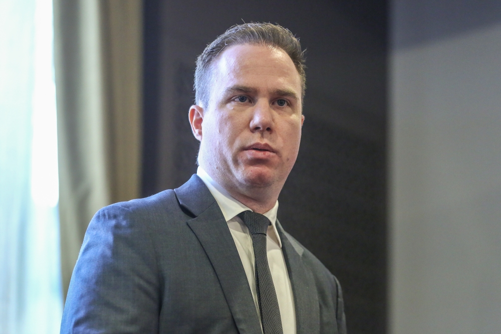 Embraer sales vice president (Asia Pacific) Victor Vieira Dos Santos talks about the advantages of smaller aircraft for certain routes less travelled by big planes. — Picture by Yusof Mat Isa