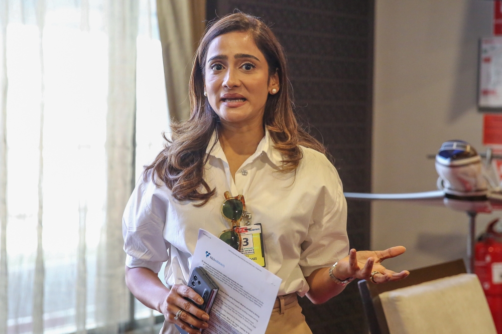 SKS Airways chief executive officer Dzuleira Abu Bakar speaks about the airline’s expansion plans during a media familiarisation event at Subang Airport. — Picture by Yusof Mat Isa