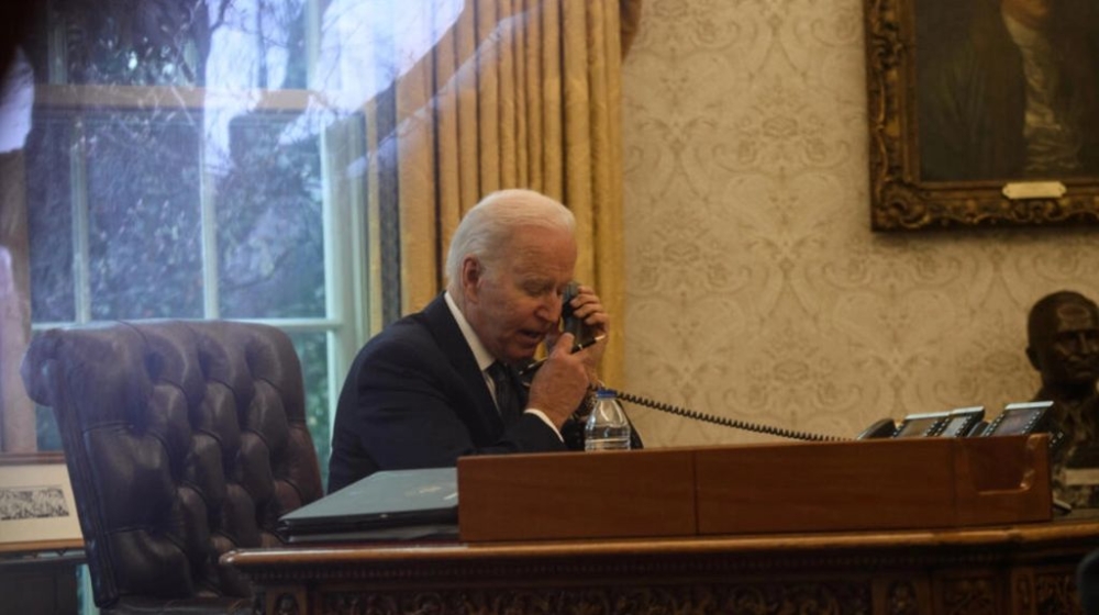Republicans have yet to uncover evidence of wrongdoing by US President Joe Biden, pictured on the phone to his Ukrainian counterpart Volodymyr Zelensky in 2021. — AFP pic