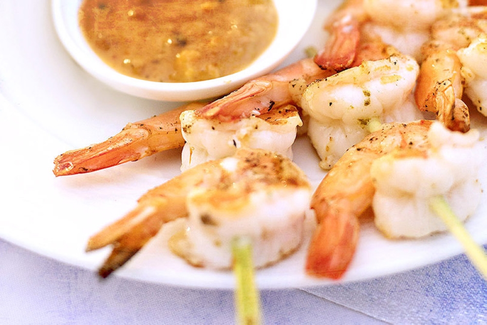 Aromatic and smoky, these grilled prawn skewers are a must-try! — Pictures by CK Lim