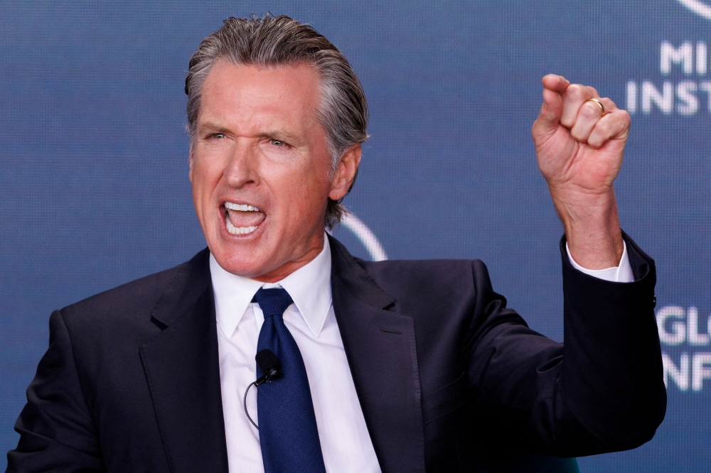File photo of  Gavin Newsom, Governor, State of California speaking at the 2023 Milken Institute Global Conference in Beverly Hills, California, US, May 2, 2023. — Reuters pic