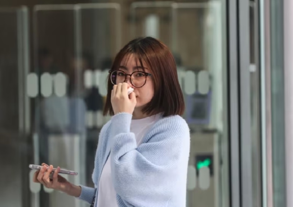 Zhang Lutian (pictured) began crying in court after reading a few words of a mitigation plea in English that she had prepared on October 2, 2023. — TODAY pic 