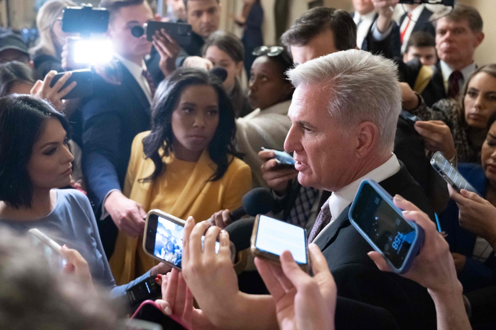 A far-right Republican lawmaker launched a bid yesterday to oust US House Speaker Kevin McCarthy from his post, reigniting an intra-party battle between traditional conservatives and firebrand supporters of ex-president Donald Trump. — AFP pic