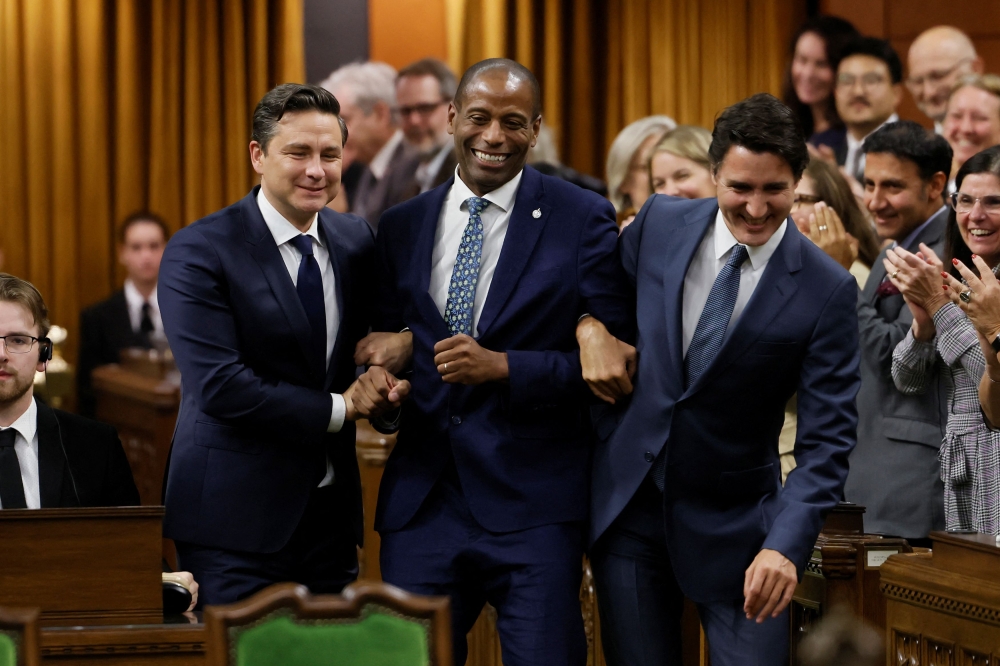 Canada’s parliament yesterday elected Greg Fergus as its first black speaker, following his predecessor’s resignation over the public celebration of a Ukrainian veteran who fought for the Nazis. — Reuters pic