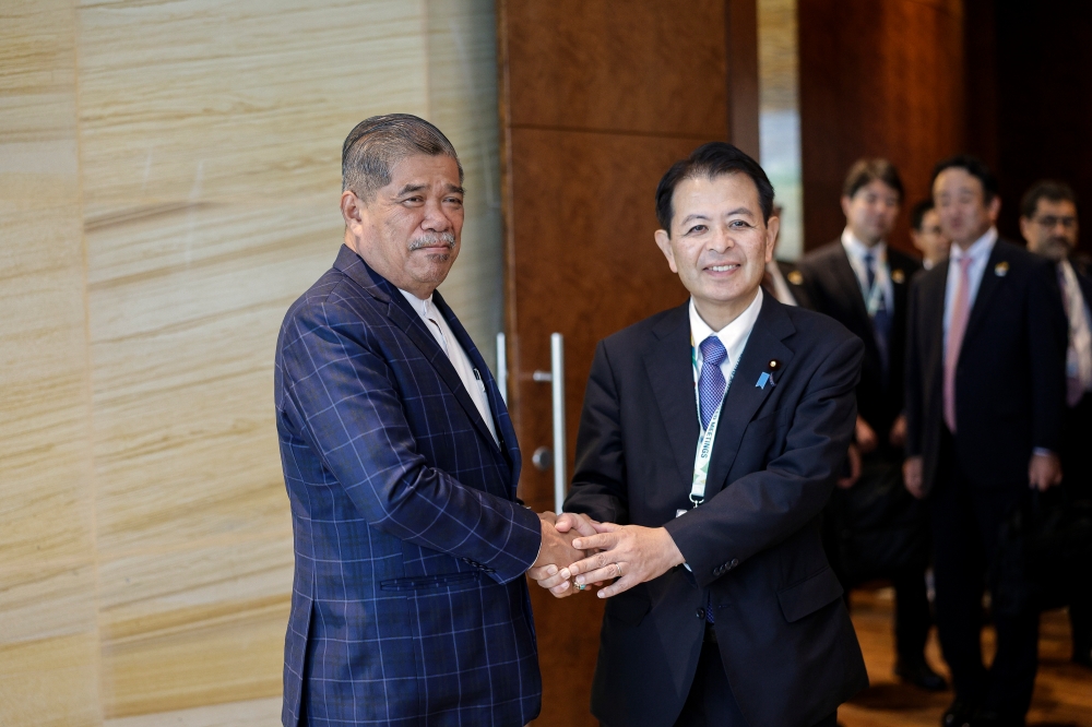 Agriculture and Food Security Minister Datuk Seri Mohamad Sabu with Japanese Agriculture, Forestry and Fisheries Minister Miyashita Ichiro during a bilateral meeting in Kuala Lumpur, October 4, 2023. — Bernama pic 
