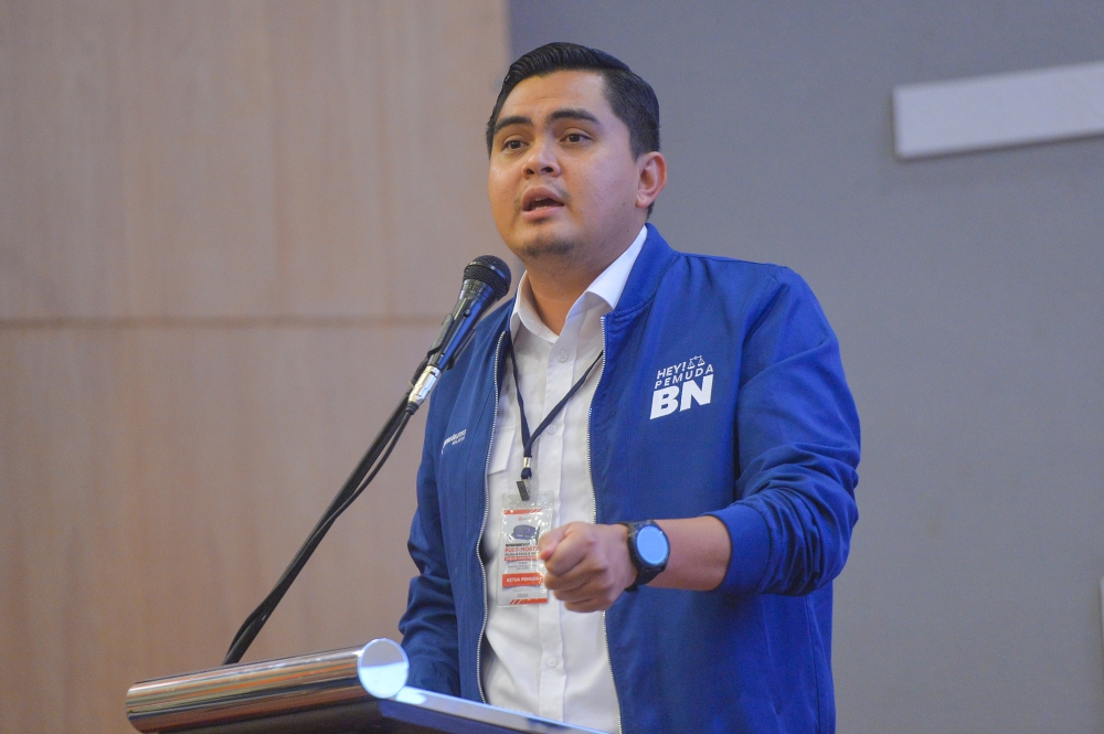 Umno Youth chief Dr Muhamad Akmal Saleh said stricter punishments such as whipping or imprisonment should be imposed against such irresponsible parties to serve as a deterrent to others. — Picture by Shafwan Zaidon 