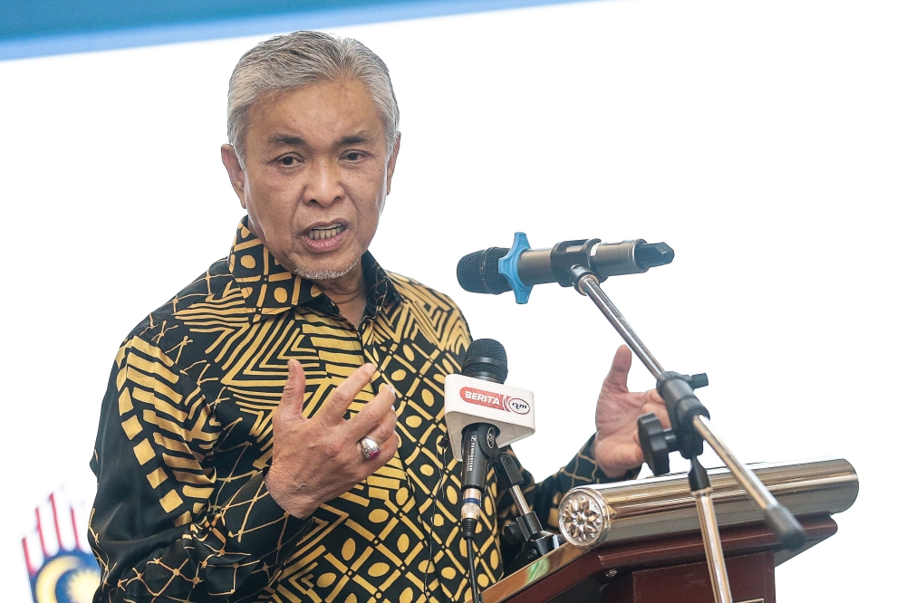 Deputy Prime Minister Datuk Seri Ahmad Zahid Hamidi said applications for admission to the 1,334 Technical and Vocational Education and Training institutions nationwide will be made through a single channel, the TVET Recruitment Unit starting October 30. — Picture by Sayuti Zainudin