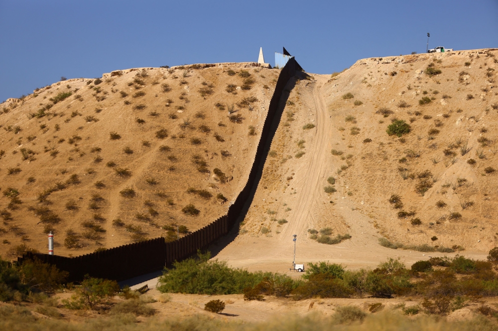 A general view shows the wall on the United States and Mexico border, as seen from Sunland Park, New Mexico October 5, 2023. — Reuters pic