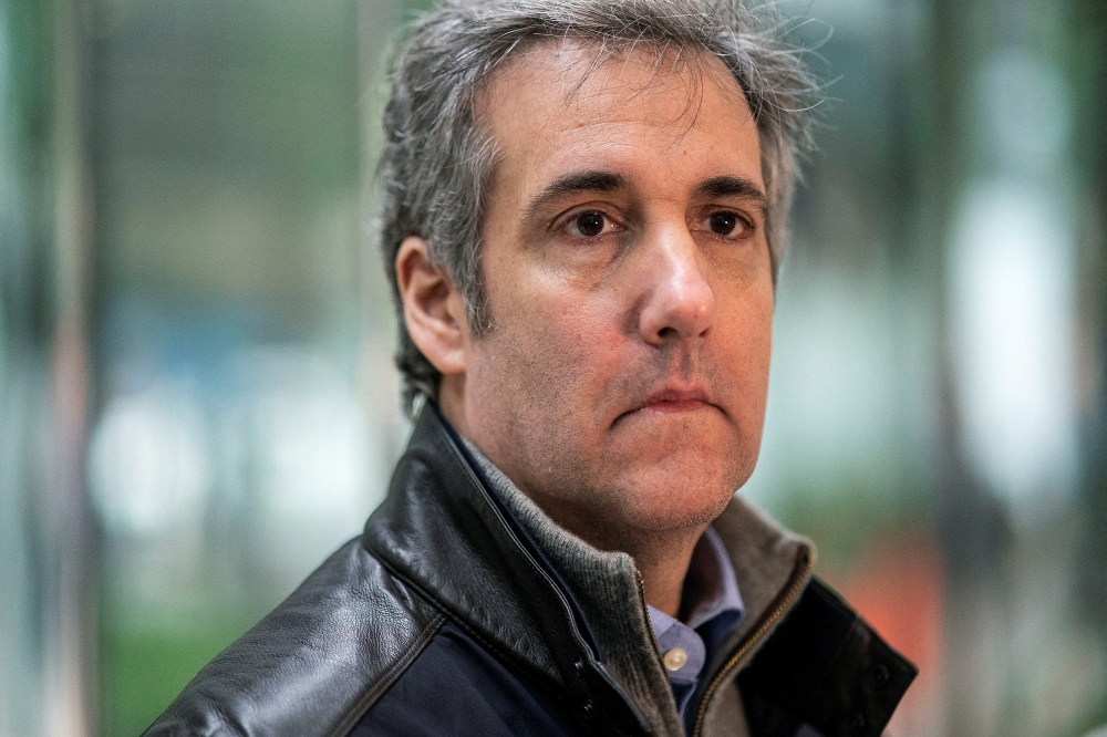 Former attorney for former US President Donald Trump, Michael Cohen, arrives to be deposed by Trump lawyers in New York April 28, 2023. 