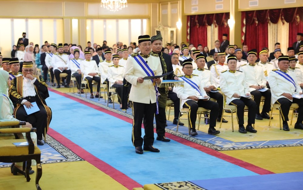 Sabah Chief Minister Datuk Seri Hajiji Noor at the 70th birthday celebration of the Yang di-Pertua Negeri Tun Juhar Mahiruddin at Istana Seri Kinabalu October 7, 2023. ― Bernama pic