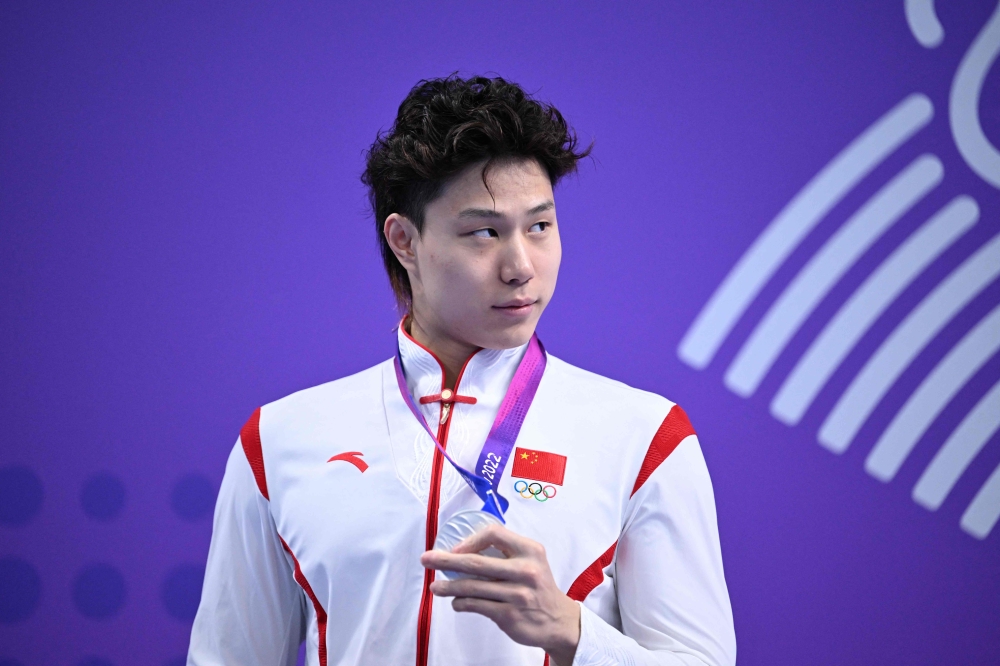 Chinese swimmers Zhang Yufei and Qin Haiyang (picture) were named the top athletes of the Hangzhou Asian Games. — AFP pic