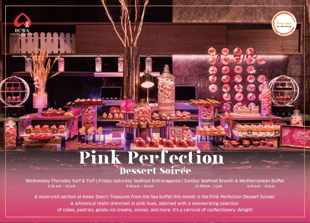 The Pink Perfection Dessert Soiree is the highlight of Sofitel Kuala Lumpur Damansara’s special month-long buffet in support of Breast Cancer Awareness Month — Pictures courtesy of Sofitel Kuala Lumpur Damansara