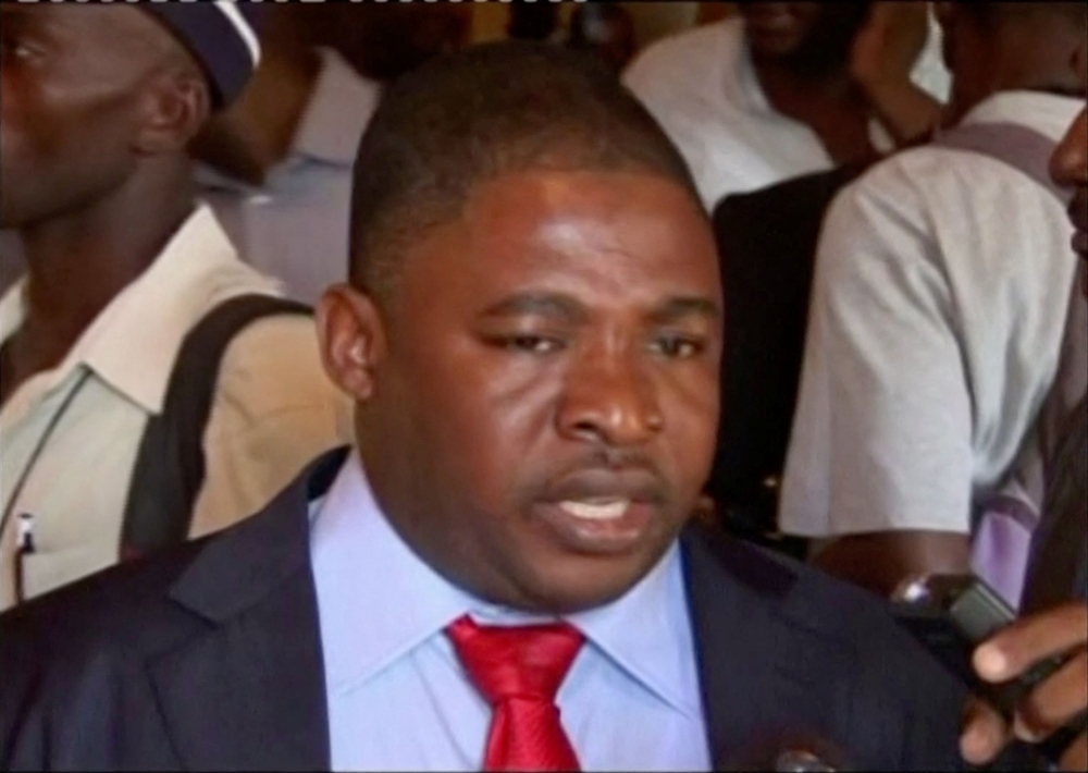 Then-Haitian Senator Joseph Joel John speaks in Port-au-Prince, Haiti, October 29, 2009 in this still image taken from video. — Reuters TV/via Reuters pic