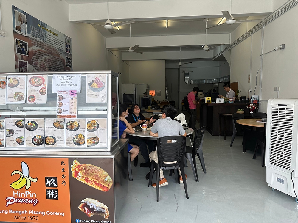 The restaurant is popular with diners during lunch time.