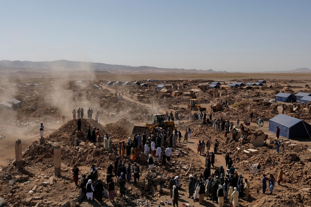 A general view of the quake-hit area in the district of Zinda Jan, in Herat, Afghanistan October 10, 2023. — Reuters pic