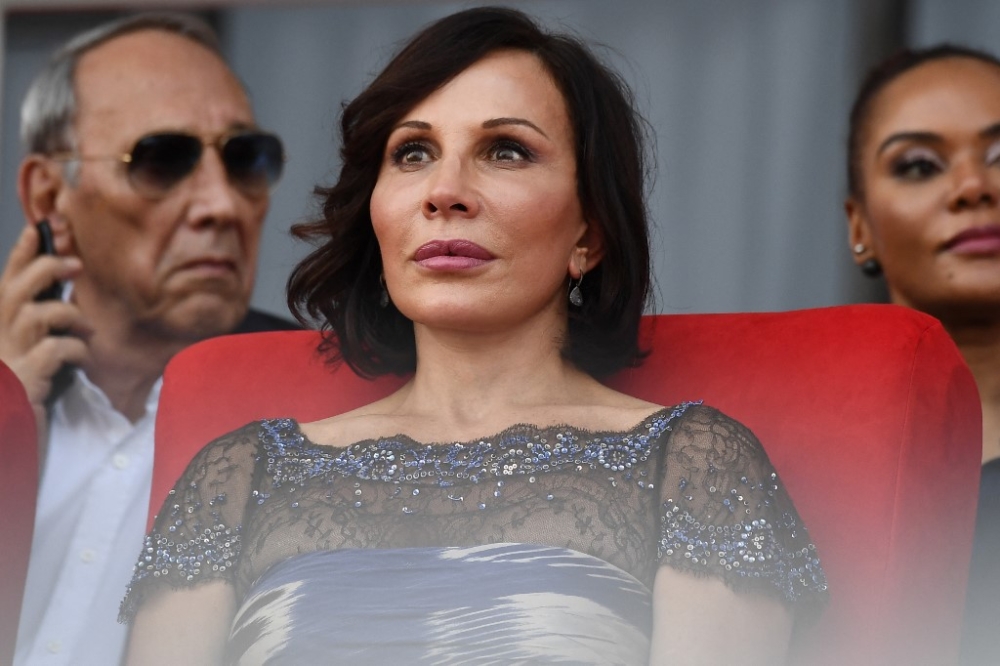 Gabon's First Lady Sylvia Bongo Ondimba attends the 2017 Africa Cup of Nations group A football match between Gabon and Guinea-Bissau at the Stade de l'Amitie Sino-Gabonaise in Libreville on January 14, 2017. — AFP pic