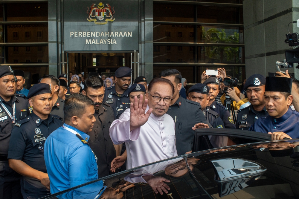 PM Anwar’s latest Budget is the biggest federal spending yet at RM393.8 billion to date. ― Picture by Shafwan Zaidon