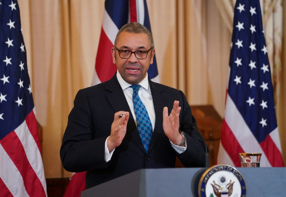 British Foreign Secretary James Cleverly said he had raised the need to minimise civilian casualties in conversations with the Israeli government. ― Reuters pic