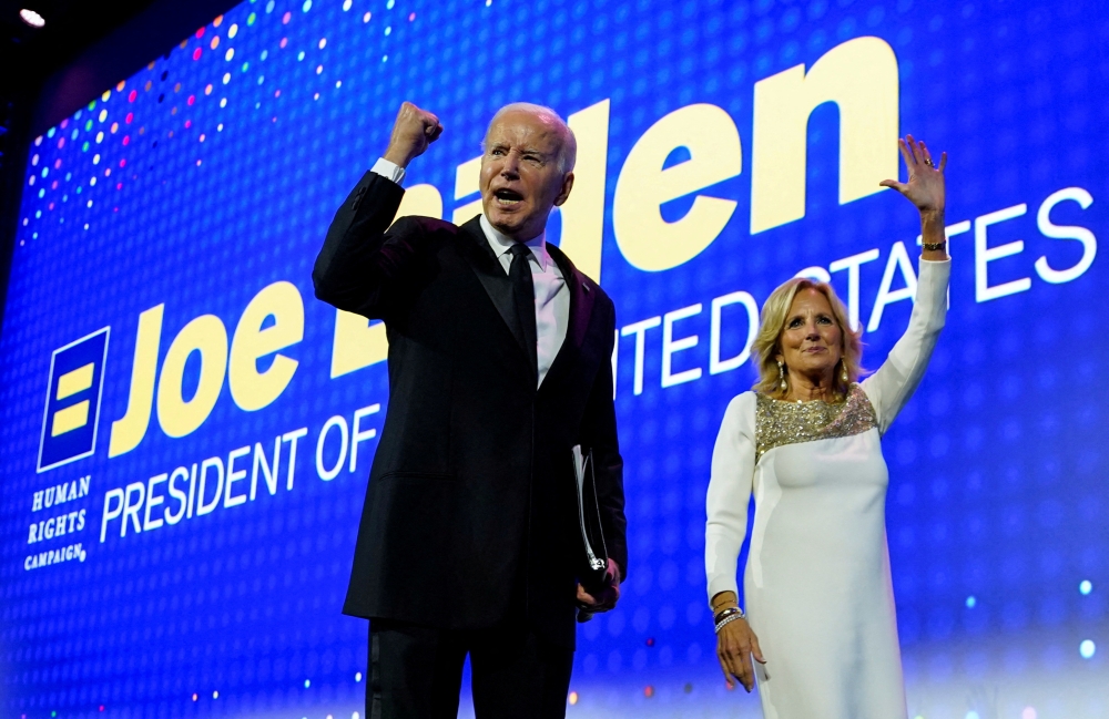 The money raised is similar to the US$72 million Joe Biden and the Democratic Party raised in the prior quarter, though the April-to-June period was shorter by 25 days because Biden launched his campaign in late April. The summertime July-to-September period more than one year before the election is traditionally sluggish for raising money. — Reuters pic