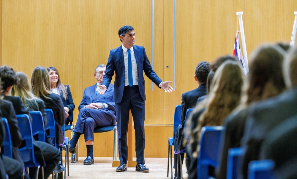 British Prime Minister Rishi Sunak. — Pool via Reuters