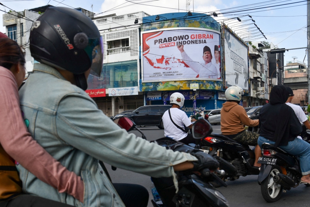 The eldest son of Indonesian President Joko Widodo is among the strongest potential running mates for Prabowo Subianto, a retired general who is a leading contender in next year’s presidential election, a party official said today. — Reuters pic/Antara Foto/Fransisco Carolio