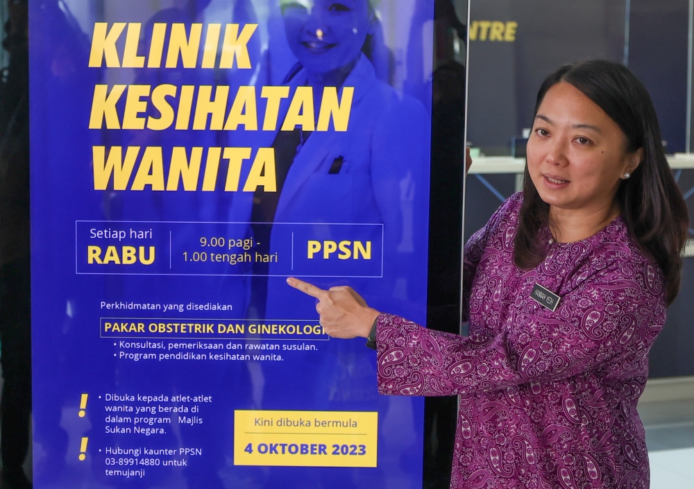 Youth and Sports Minister Hannah Yeoh said the clinic was set up after receiving feedback through a town hall session conducted with the country’s female athletes last August. — Bernama pic