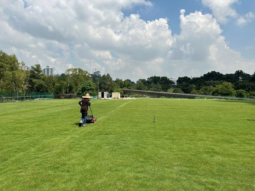 Youth and Sports Minister Hannah Yeoh believes the Bukit Jalil National Stadium which is under the supervision of the contractor who has vast expertise in Zeon Zoysia type grass can prepare an excellent pitch for the development of football in the country. — Picture from Facebook/Hannah Yeoh