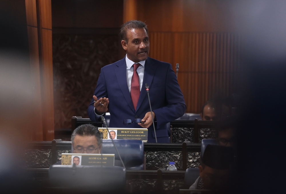 Ramkarpal Singh speaks during his Question Time in Parliament October 18, 2023. ― Bernama pic