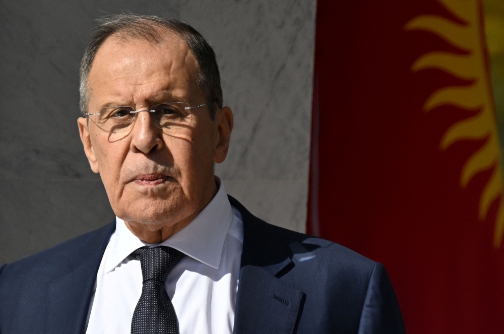 Russia's Foreign Minister Sergei Lavrov arrived in North Korea. — Reuters pic