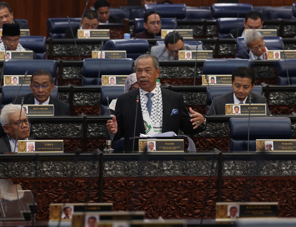 Tan Sri Muhyiddin Yassin (PN-Pagoh) in his debate proposed that the government examine and carry out a comprehensive study to identify the implications with regards to the implementation of targeted subsidies. — Bernama pic 