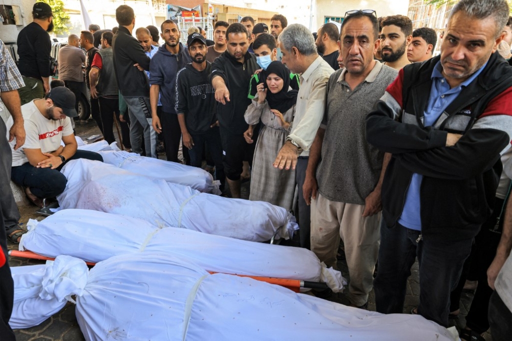 The OIC blamed Israel for a rocket strike on Gaza’s Christian-run Ahli Arab Hospital that killed 471 people. — AFP pic