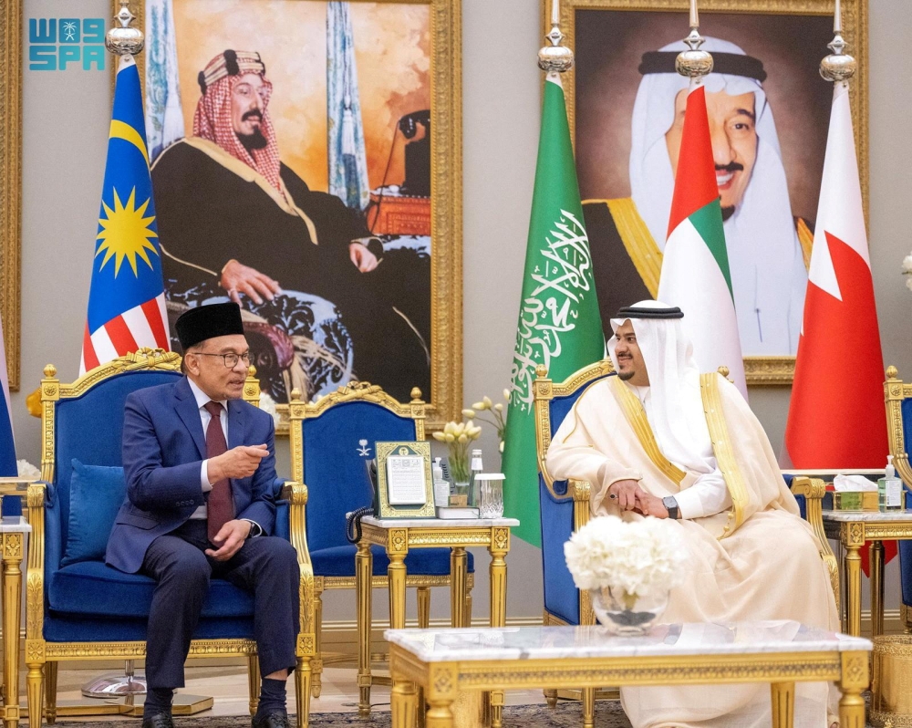 This matter was agreed by the leaders during the inaugural Asean-GCC Summit held in Riyadh, Saudi Arabia on Friday, according to a joint statement issued after the inaugural Asean-GCC Summit attended by leaders of both blocks. — Saudi Press Agency handout pic via Reuters    