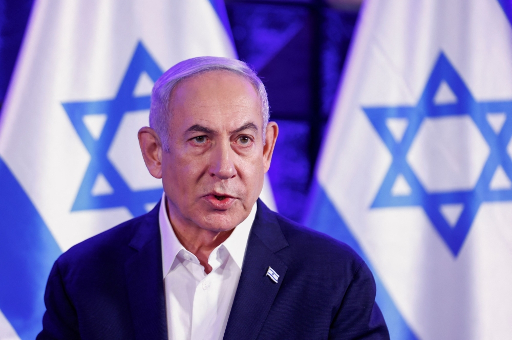 Prime Minister Benjamin Netanyahu said Israel will continue to fight until victory. — Reuters pic
