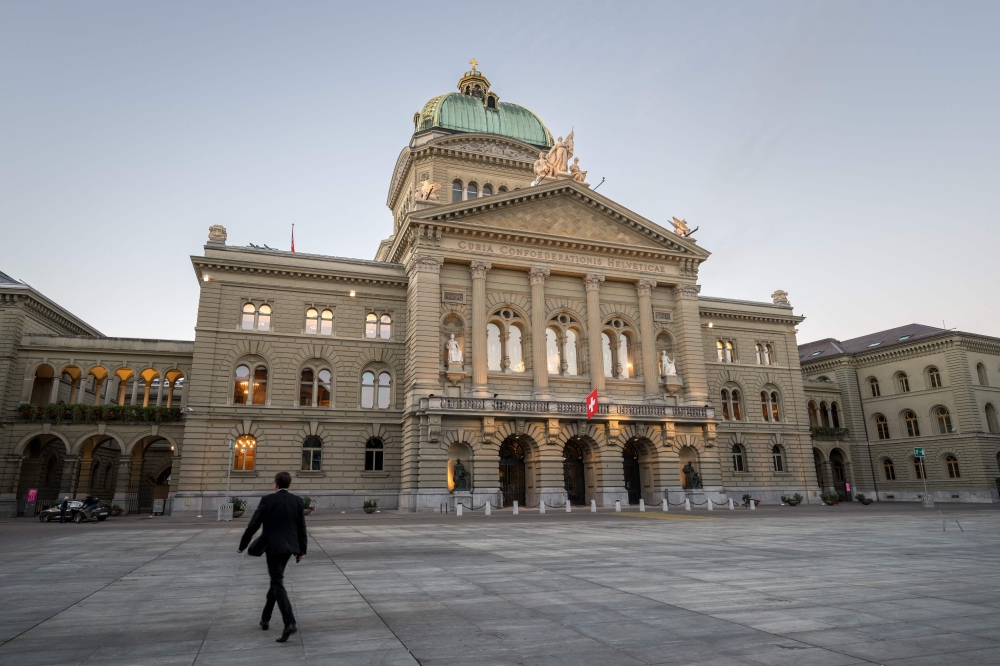 A picture taken on September 29, 2023 in Bern, shows the House of the Swiss Parliament. Switzerland’s federal elections on October 22 is set to see the populist right make gains over European migration concerns and shatter Green dreams of getting into government.— AFP pic