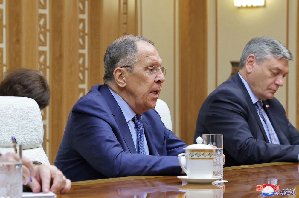 After visiting North Korea, Russian Foreign Minister Sergei Lavrov will next visit Iran.— KCNA via Reuters pic