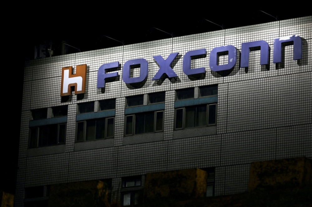 The logo of Foxconn is seen outside the company's building in Taipei November 10, 2022. — Reuters pic